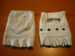 666 LEATHER GLOVES WHITE/M