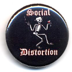 SOCIAL DISTORTION BUTTON BADGE/B - ɥĤ