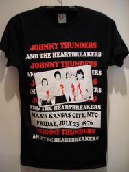 JOHNNY THUNDERS & THE HEARTBREAKERS MAX'S 1976 T-SHIRT/S-SIZE - ɥĤ