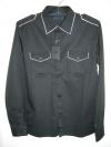 THE CLASH TYPE ARMY SHIRT BW/666/L-SIZE