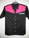 THE CLASH PANEL FRONT SHIRT/BLACK&PINK/M-SIZE